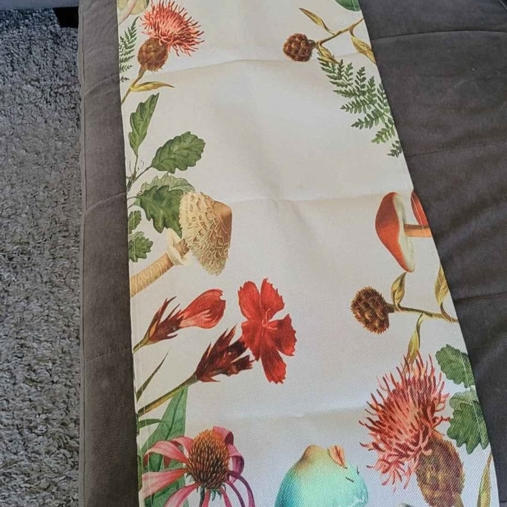 Floral Botanical Print Table Runner